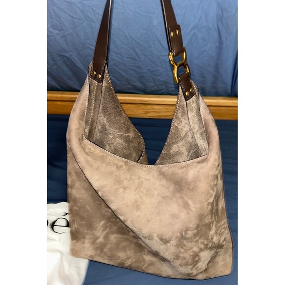 Chloe Marcie Large Suede Hobo Bag w/Tags Taupe - Picture 7 of 8